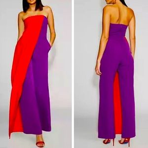 Gabrielle Union jump suit maximist red and purple